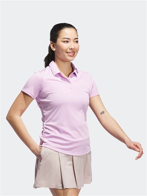 Buy adidas Golf Lilac Purple Womens Solid Performance Short Sleeve Polo ...