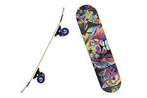 Yamuna Wooden Skate Board for Boys and Girls 3-12 Years Portable ...