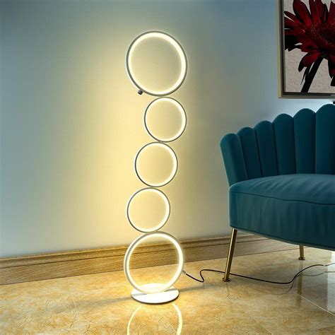 JIRTH LED Floor Lamp for Living Room 3 Brightness Levels Dimmable Touch ...