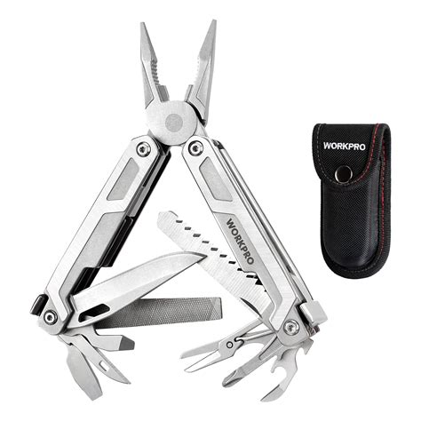 Buy WORKPRO Multitool, 15-in-1 Multi Tool Pocket with Screwdriver ...