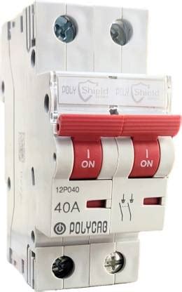 Polycab DP 40A ISOLATOR POLYSHIELD MCB Price in India - Buy Polycab DP ...