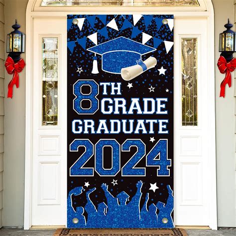 Amazon.com: 8TH Grade Graduation Decorations 2024 Blue, 8TH Grade ...