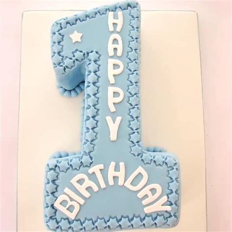Blue Theme Number Cake | Winni