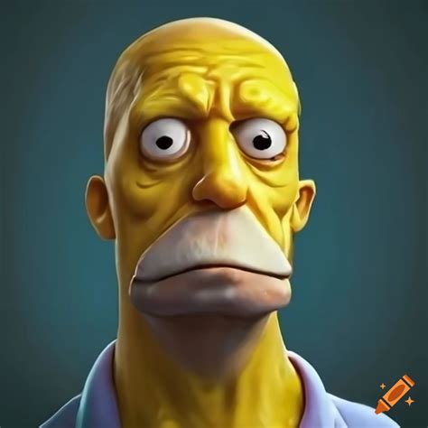 Realistic Homer Simpson on Craiyon