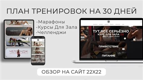 Подробный Обзор Фитнес Продуктов 22x22 - Марафоны Для Дома, Челленджи и ...