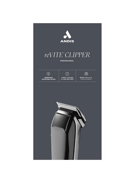 Andis reVITE Cordless Clipper Black #86000 - Barber Depot - Barber Supply