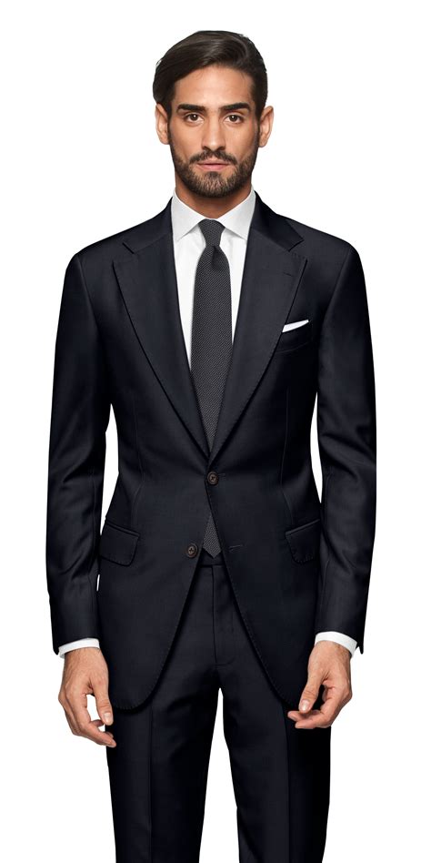 Ravenna Dark Blue Suit – herringbonesui