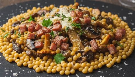 Fregola Sarda mit Pilzen