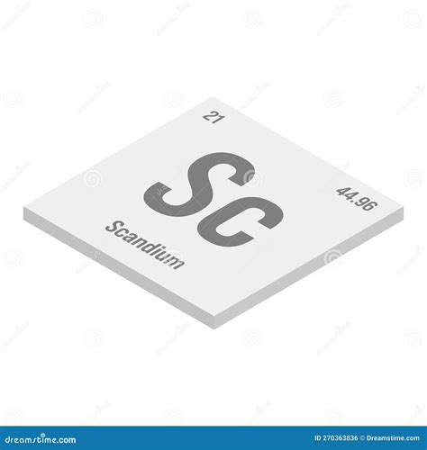 Scandium, Sc, Periodic Table Element Stock Vector - Illustration of school, atomic: 270363836