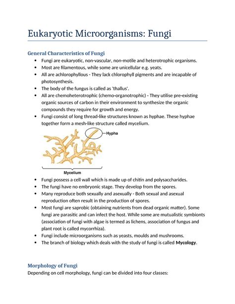Fungi (Characteristics, morphology, classification, reproduction, economic importance).docx