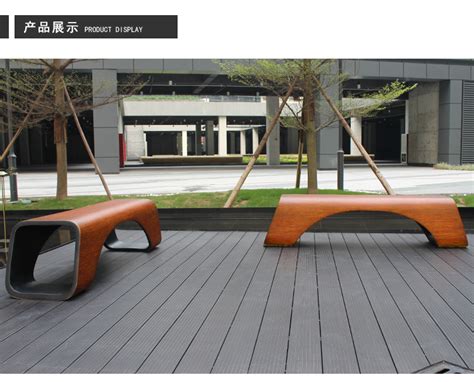 现代简约个性设计玻璃钢休闲坐椅大厅大堂商场公共休息区公园小区户外广场长条坐凳
