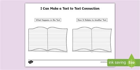 Text to Text Thoughts Worksheet│Reading Comprehension