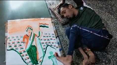 Viral Video: भारत मां की यह पेंटिंग है बेहद खास, इस दिव्यांग कलाकार ने ...