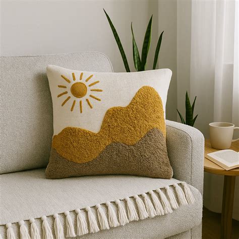 Export House Premium Cotton Tufted Cushion Cover - Size:40cm X 40cm (16 ...
