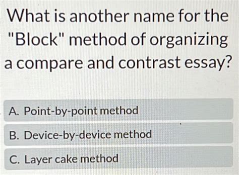 Image result for Block Method Paragraph Example