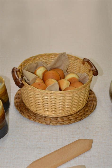 Rattan Round Bread & Utility Basket Natural – Dharini