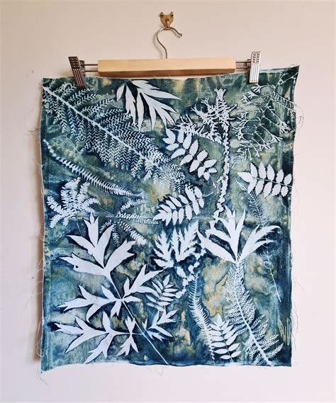 Cyanotypes on Fabric – Mirrored Images
