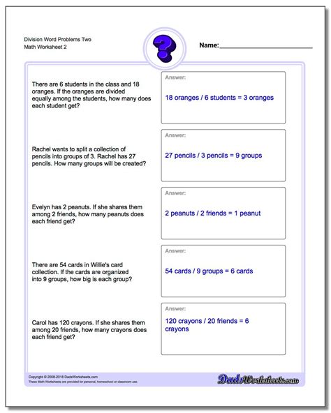Image result for Solving Word Problems Involving Division of Whole Numbers