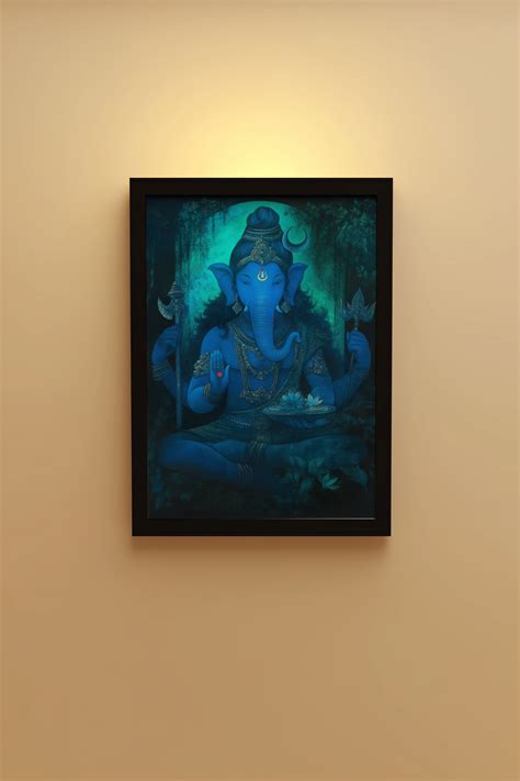 Lord Ganesha Photo Frame – Remover of Obstacles | Spiritual Wall Art f ...
