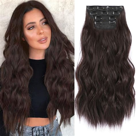 Amazon.com : Clip in Hair Extensions - 4 Pieces of Soft, Natural, and ...