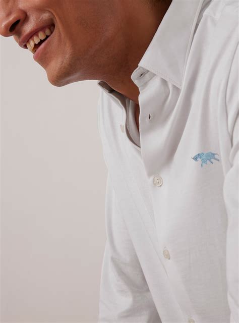 Buy Spectre Knit Shirt | Semi casual White Solids Shirts for Men Online ...