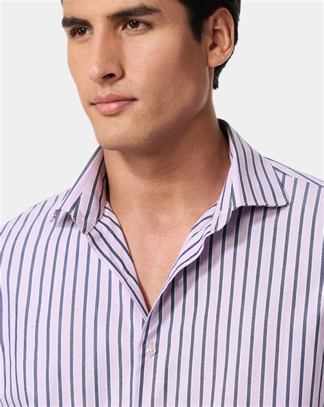 Shop Men’s Kingsley Stripes Twilight Dress Shirt | Timeless Formal ...