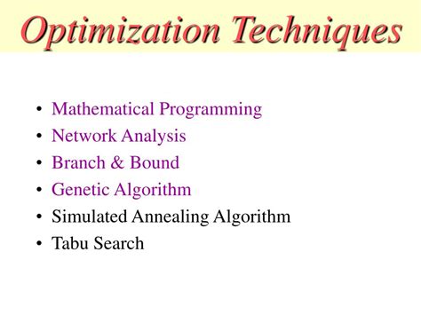 Image result for List Optimization Techniques
