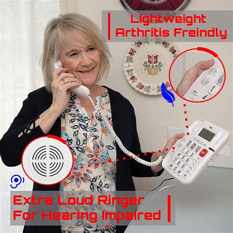 Buy Tyler Big Button Phone For Seniors Landline Phone - Loud Ringer For ...