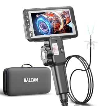 Articulating Borescope with 4.5 inch IPS HD Screen and Temperature ...
