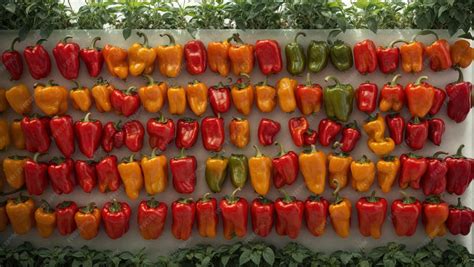 Premium AI Image | Growing sweet peppers in a greenhouse