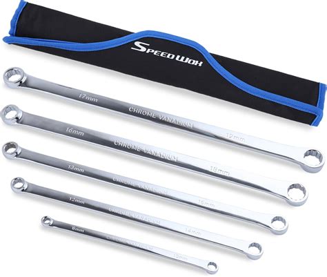 SPEEDWOX 5PCS Extra Long Double Box End Wrench Set Chrome Vanadium ...
