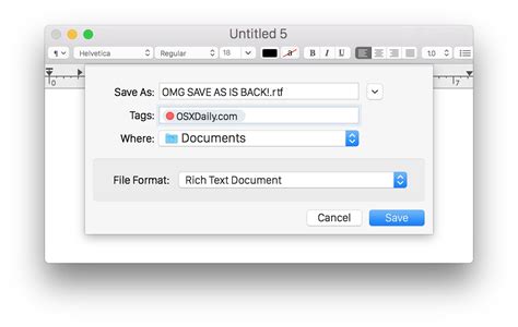 Image result for Save a File in Mac OS