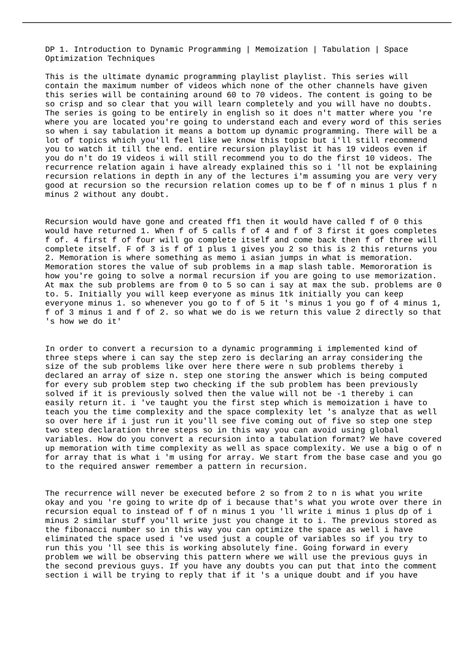 Image result for Dynamic Programming DSA