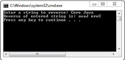 Reverse a String Using Inbuilt Reverse Method Program 的图像结果