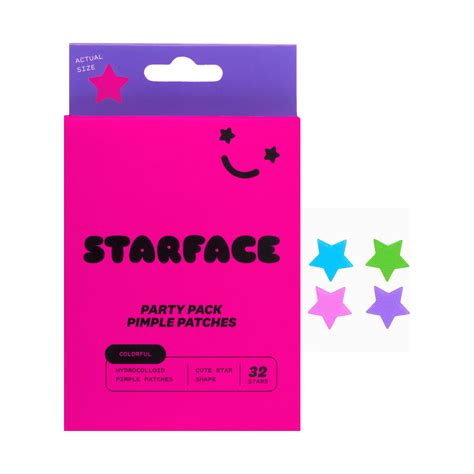 Starface Party Pack Hydro-Star Pimple Patches 32 Count for All Skin ...