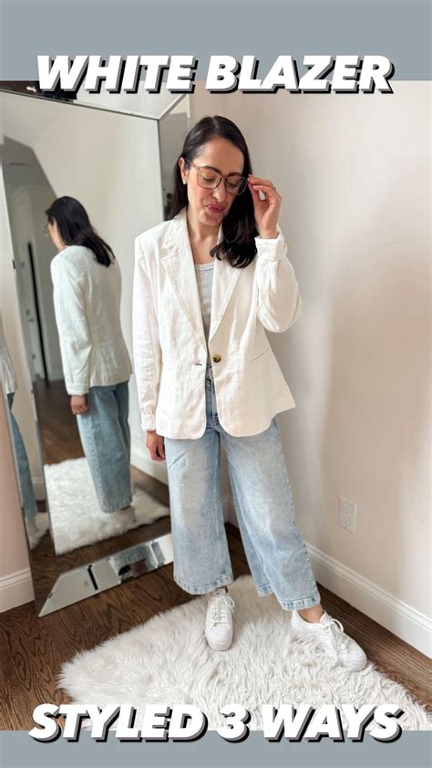 How to Style a Cream Linen Blazer | Linen blazers women, Cream blazer ...