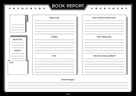 Book Report Templates For High School Students