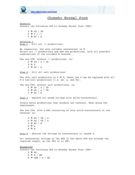 Image result for Chomsky Normal Form Examples