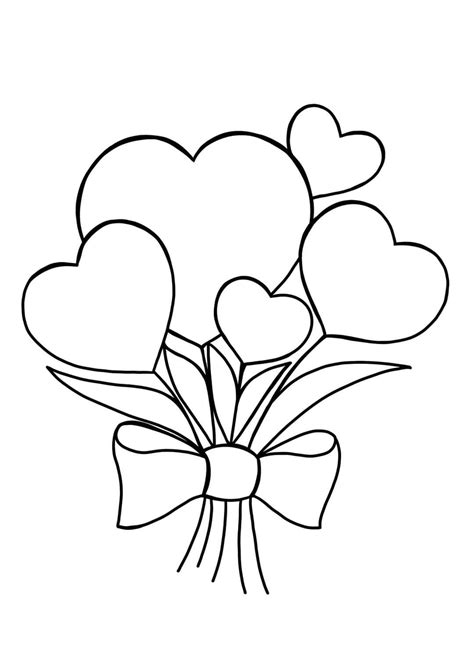 Valentine's Day Hearts Coloring Page