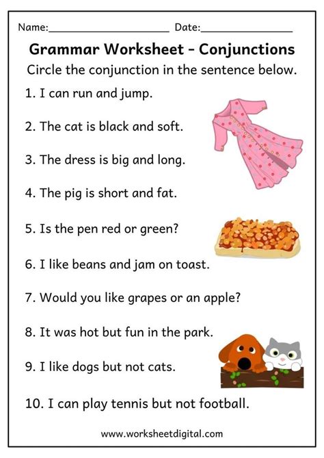 Image result for Conjunctions Worksheet