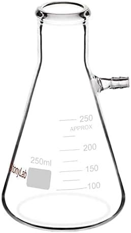 Salco Glass 250ml Heavy Wall Borosilicate Glass Filtering Flask, Bolt ...