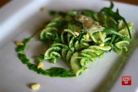 Kamut king fusilli with rocket pesto and pecorino cheese is a Pasta ...