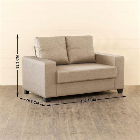 Buy Helios Mendoza Fabric 2-Seater Sofa - Beige from Helios by Home ...