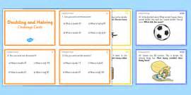 Halving and Doubling Towers Challenge Cards (teacher made)