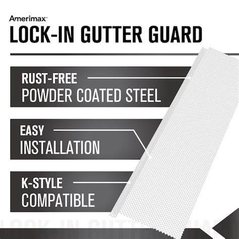 Amerimax Lock-In White Galvanized steel ( 5.25-in x 36-in ) Gutter ...