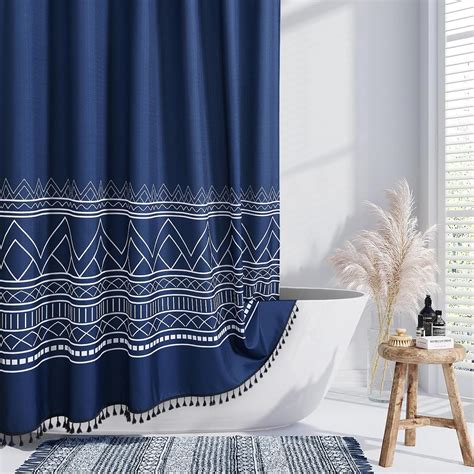 Navy Blue Shower Curtain Canada at Kevin Davidson blog