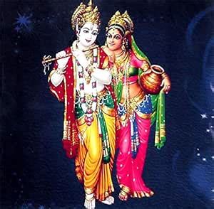 DollsofIndia Radha Krishna - 6.25 x 6.25 inches - Unframed Multicolor ...