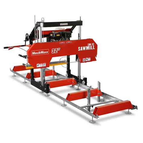 Mechmaxx-32" Portable Sawmill with 420cc 15HP E-Start Gasoline Engine