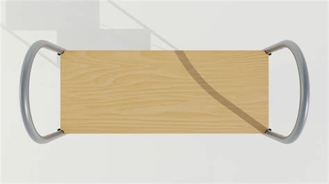 Wood-Metal Shelf 3D Model by 3Dmae