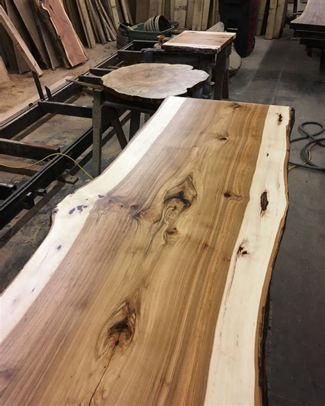 Hickory Live Edge Shelf at Samantha Mcwhae blog